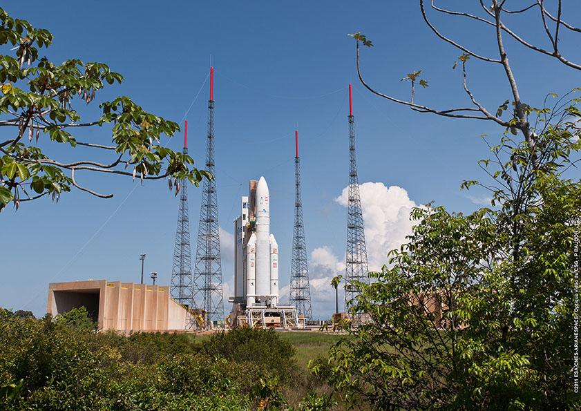 Astra 1N on the launch pad