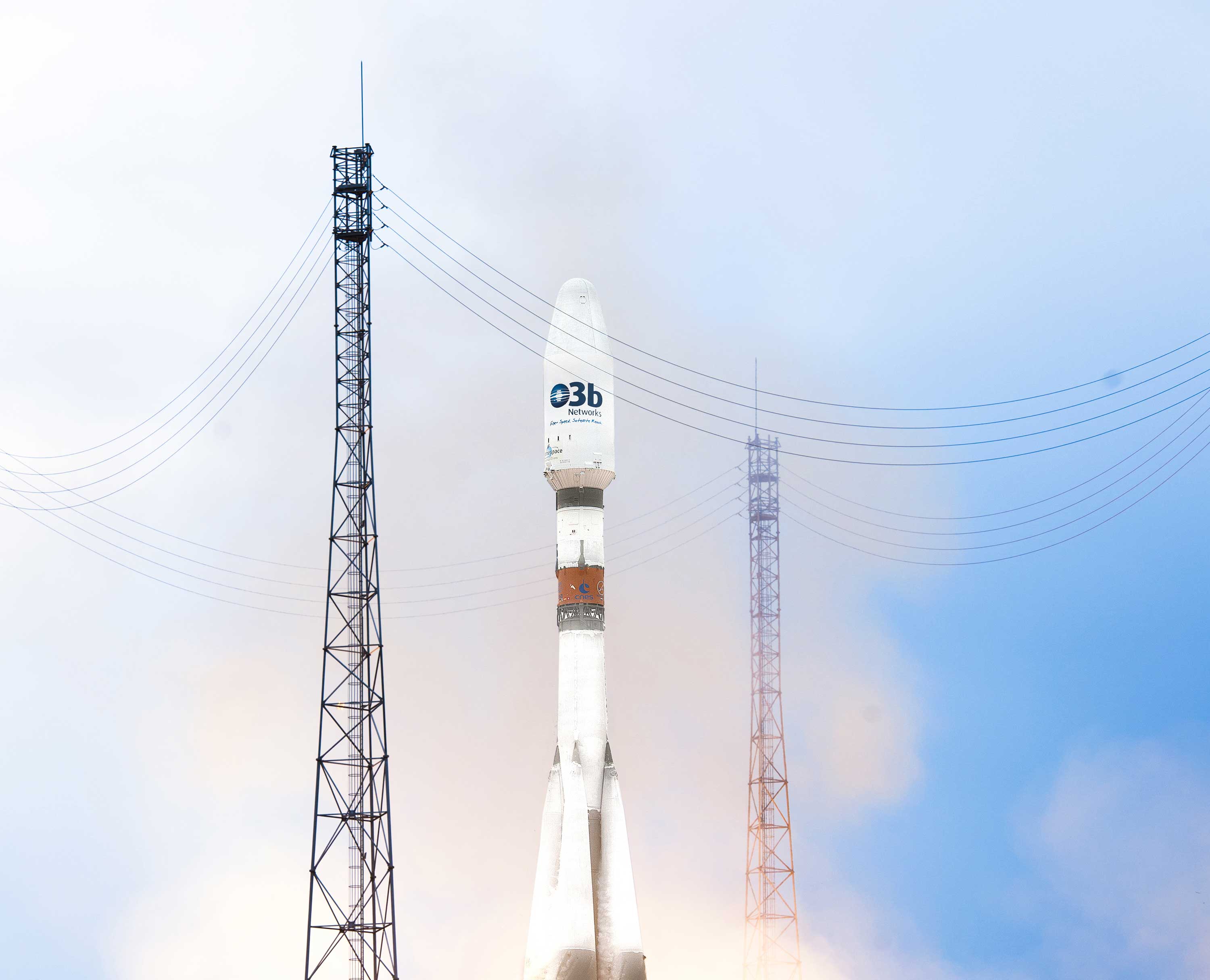 Close-up of O3b MEO launch fairing