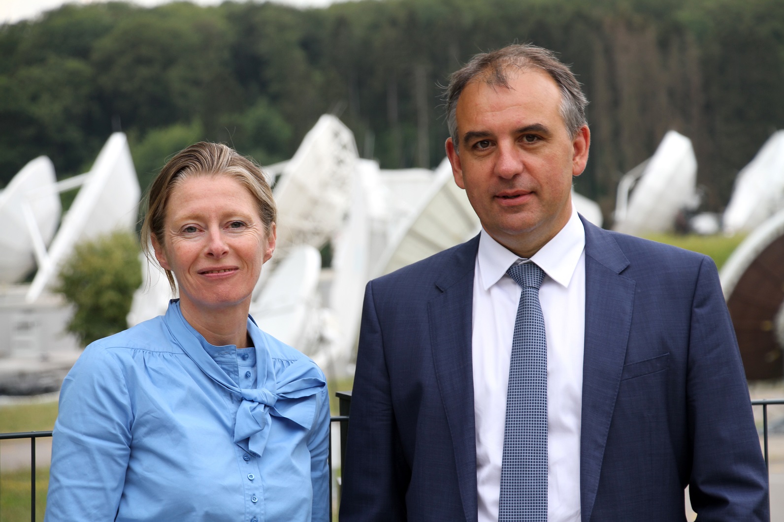 Corinne Mailles Deputy General Manager Telespazio France & Patrick Biewer, CEO GovSat