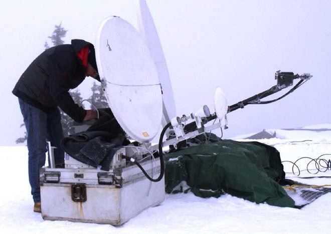 OU Flex set up for the Snow Volleyball tournament in the Austrian Alps