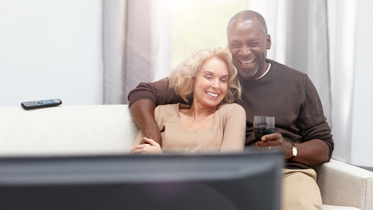 Couple watching tv