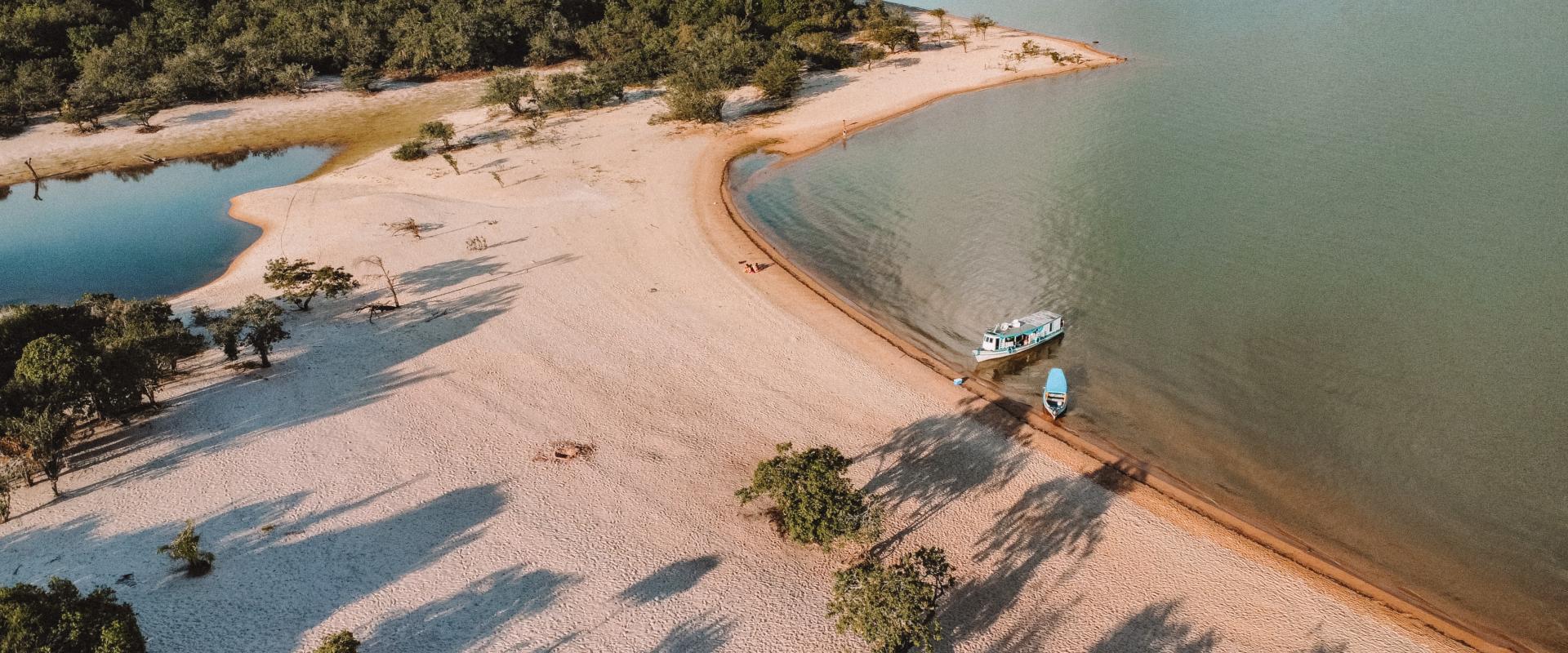 Landscape with beach and waterbodies