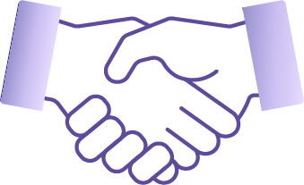 Icon of two hands shaking.