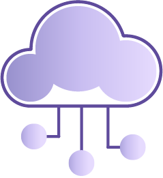 Cloud icon with connected nodes