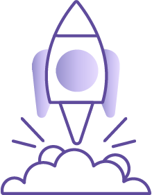 Image of rocket launching upward.