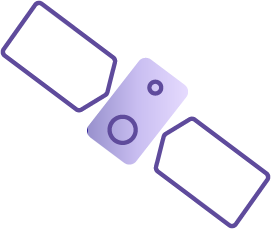 O3b mPOWER Satellite icon with side panels.