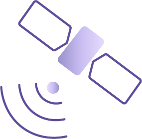 Image of satellite sending signal waves.