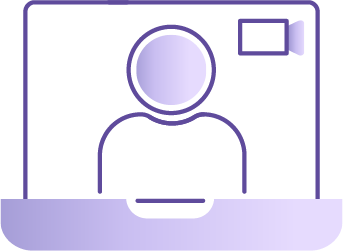 Video call on a laptop.