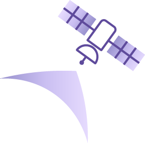 Satellite transmitting a wide coverage beam