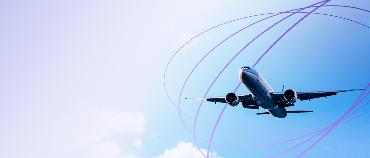 Airline plane in flight