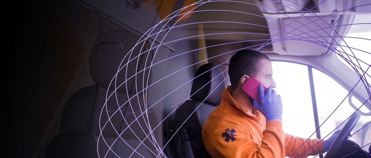 ambulance driver using cellphone