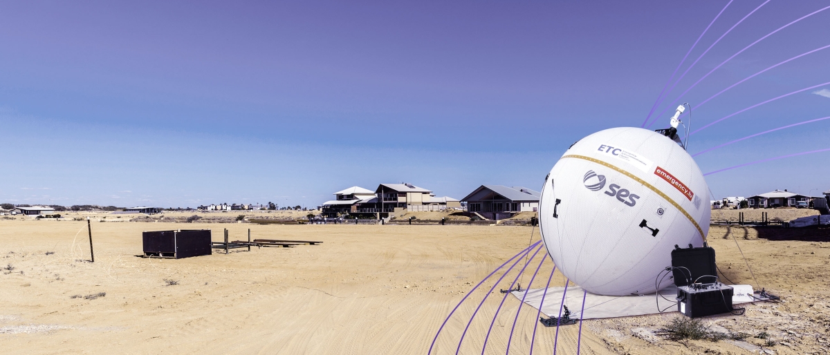 mobile satellite reception installation