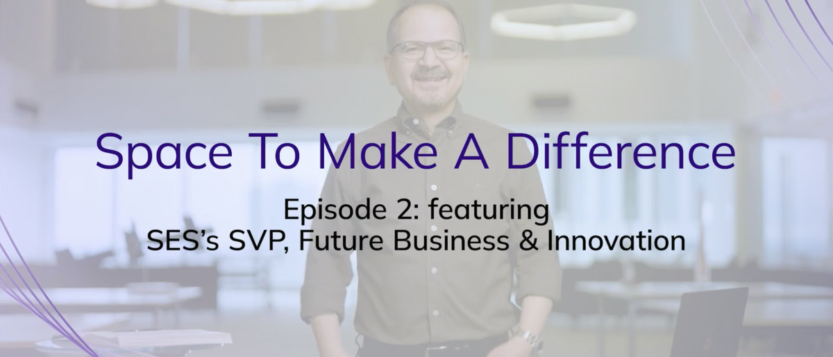 Title card with “Space To Make A Difference – Episode 2” over a blurred office scene.