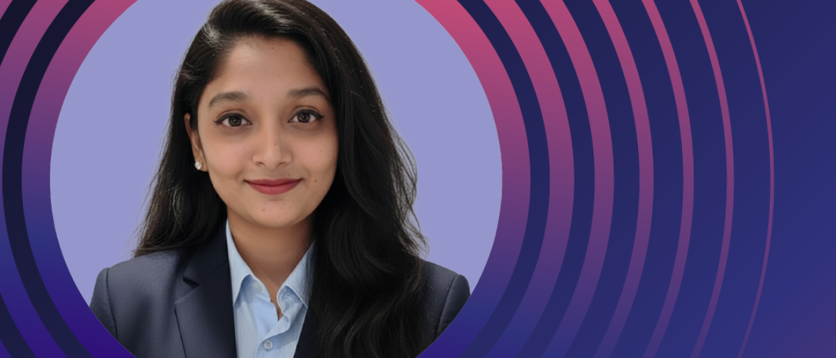 Banner image of Soniya with concentric circles around.