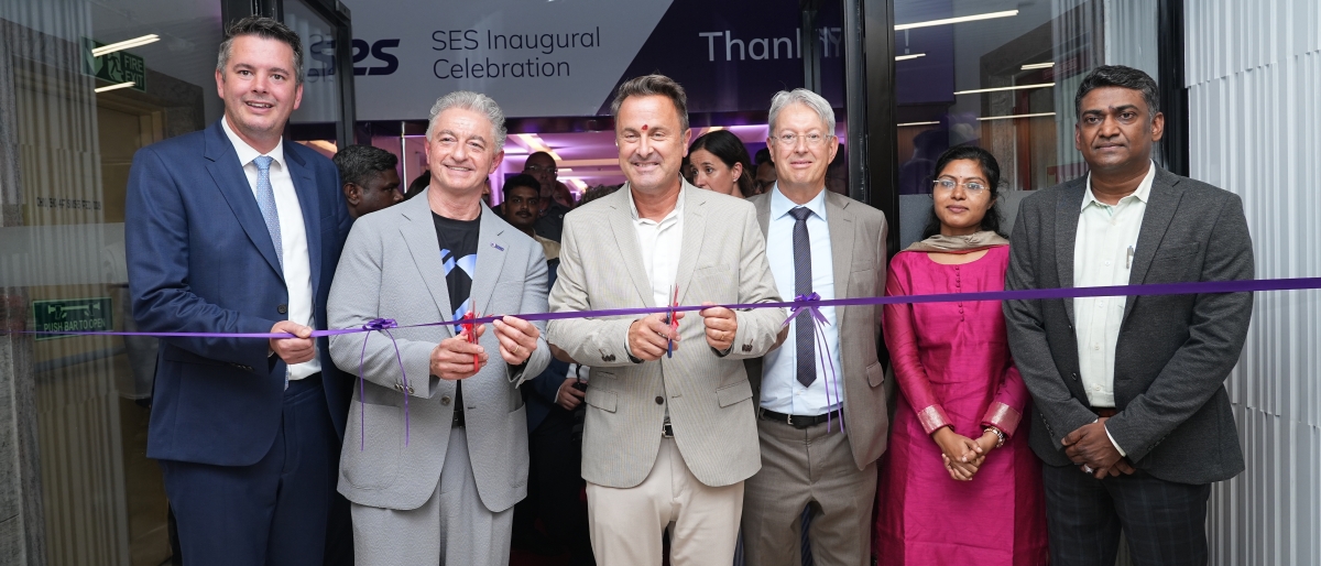 Image of dignitaries ribbon cutting at the new Chennai facility