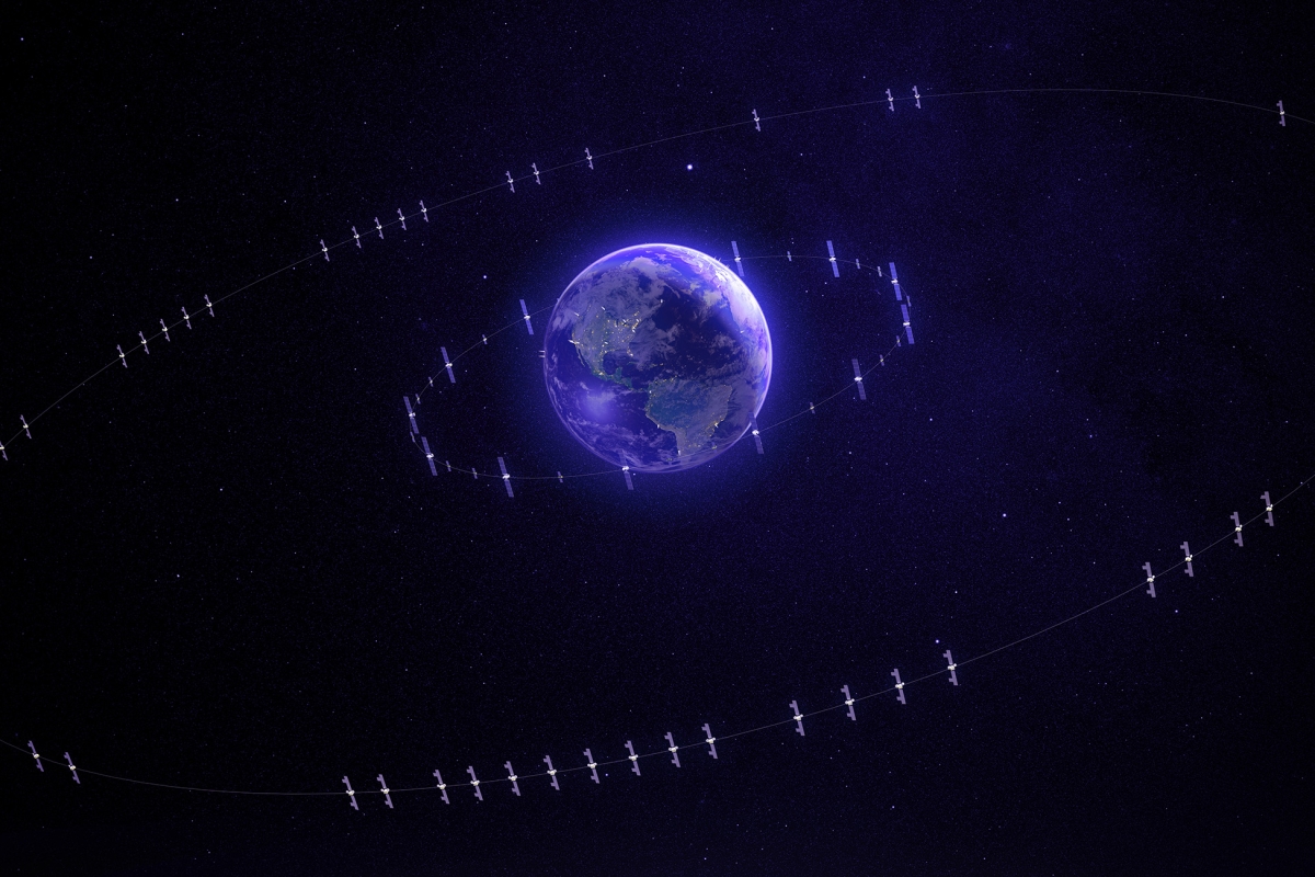 Image of LATAM GEO orbiting earth.