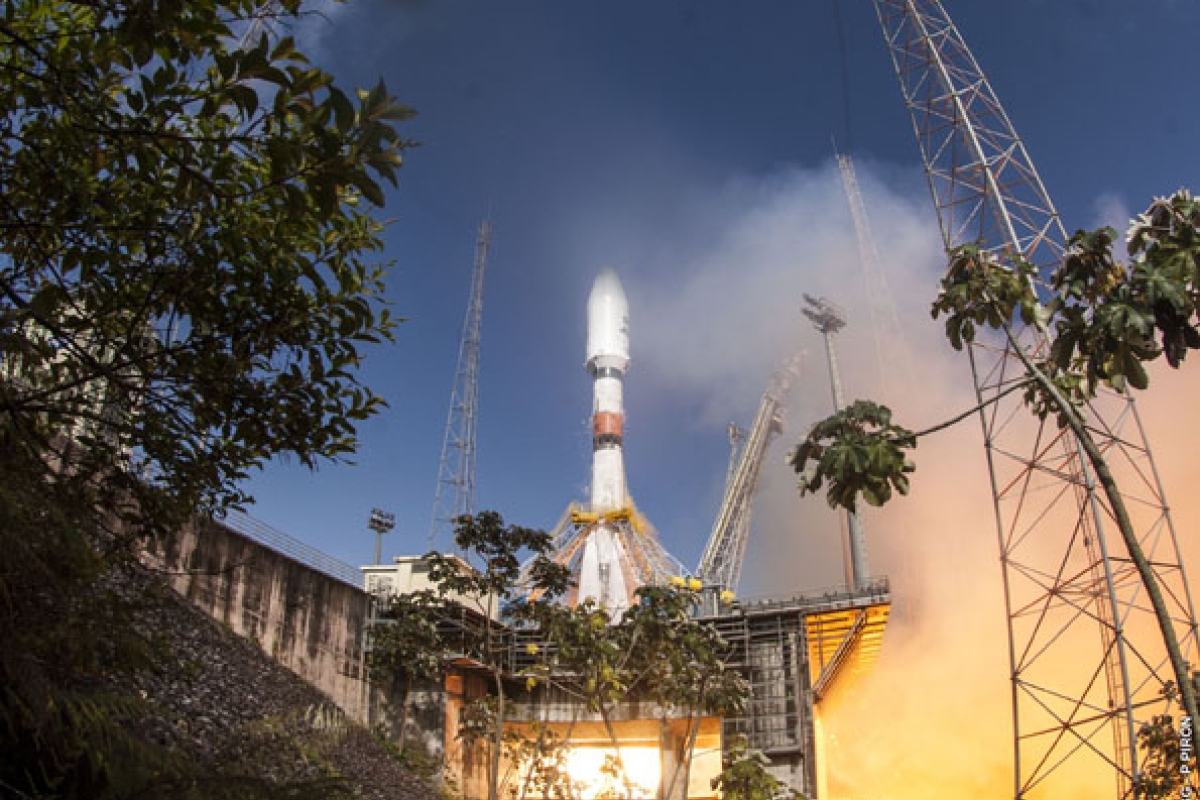 Soyuz rocket lift-off