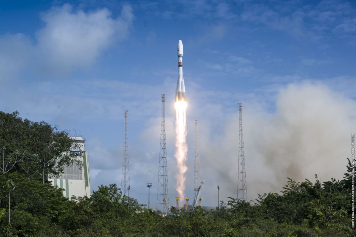 Soyuz rocket lift-off