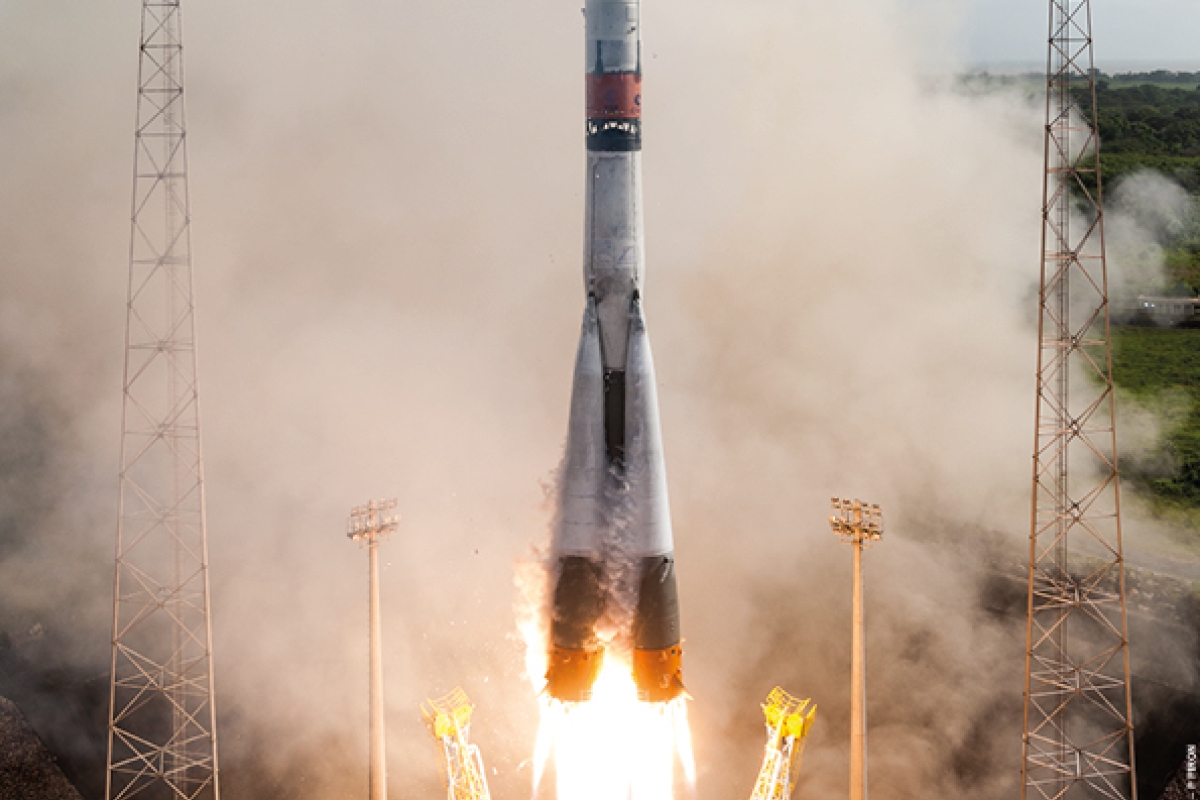 Soyuz rocket lift-off
