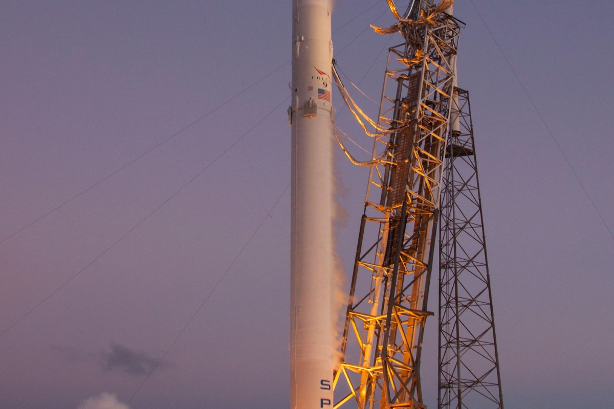 SES-9 on Falcon 9 rocket - stage separation