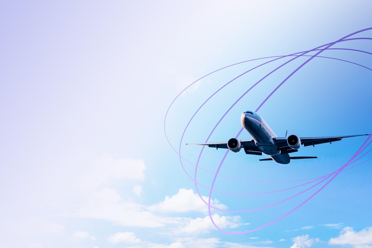 Airline plane in flight