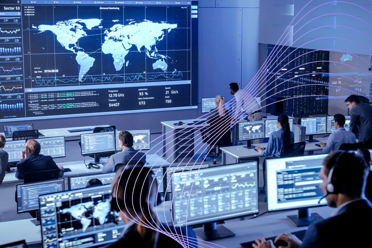 workers in a control room