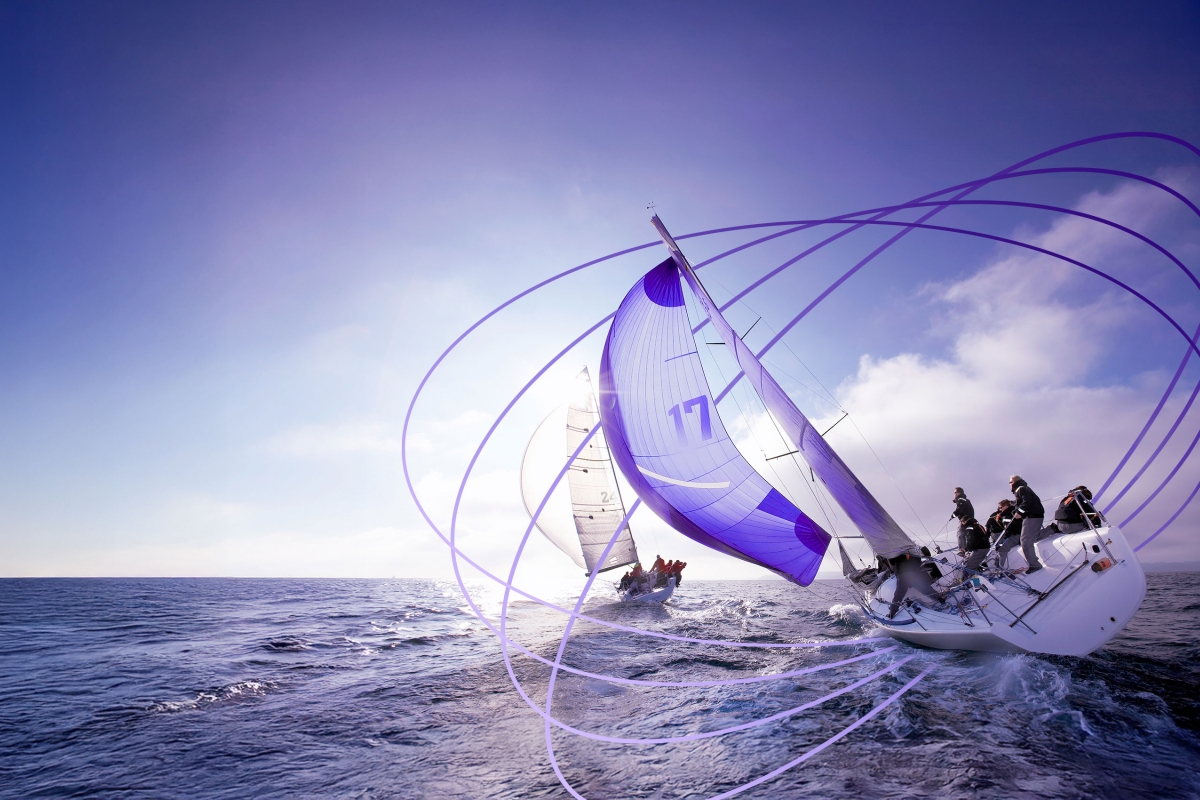 sailboat in competition