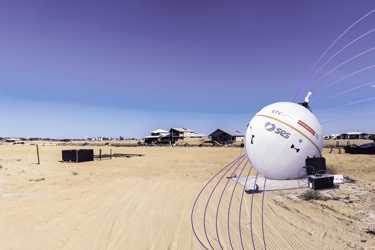 mobile satellite reception installation