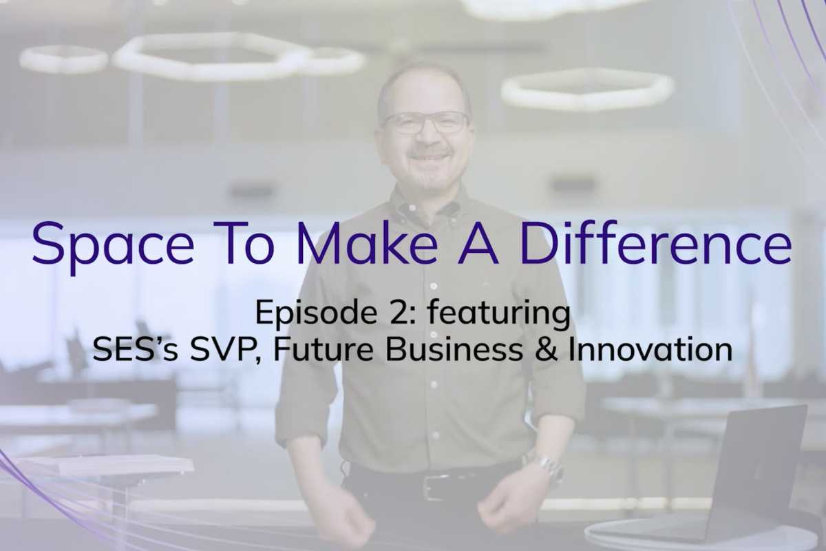 Title card with “Space To Make A Difference – Episode 2” over a blurred office scene.