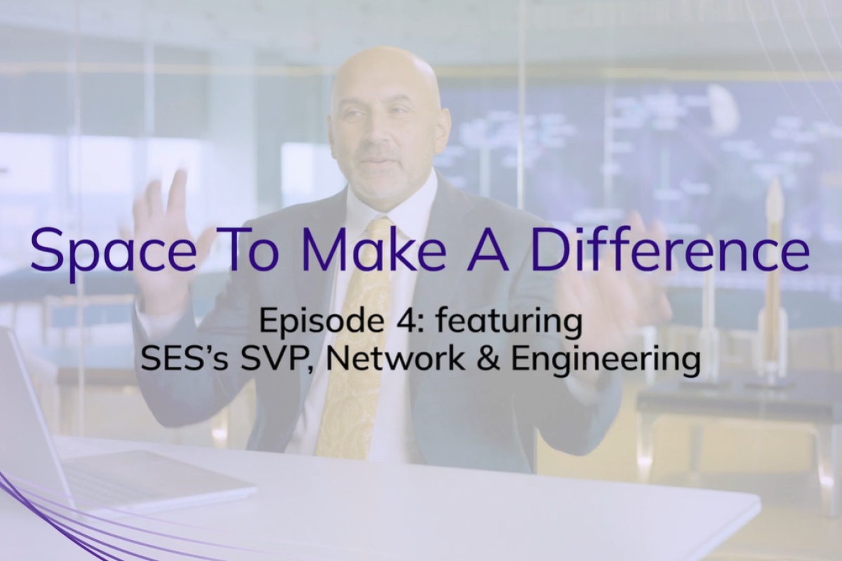 Title card with “Space To Make A Difference – Episode 4” over a blurred office scene.