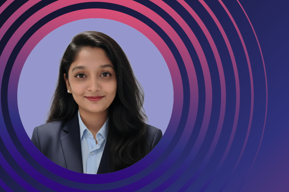Banner image of Soniya with concentric circles around.