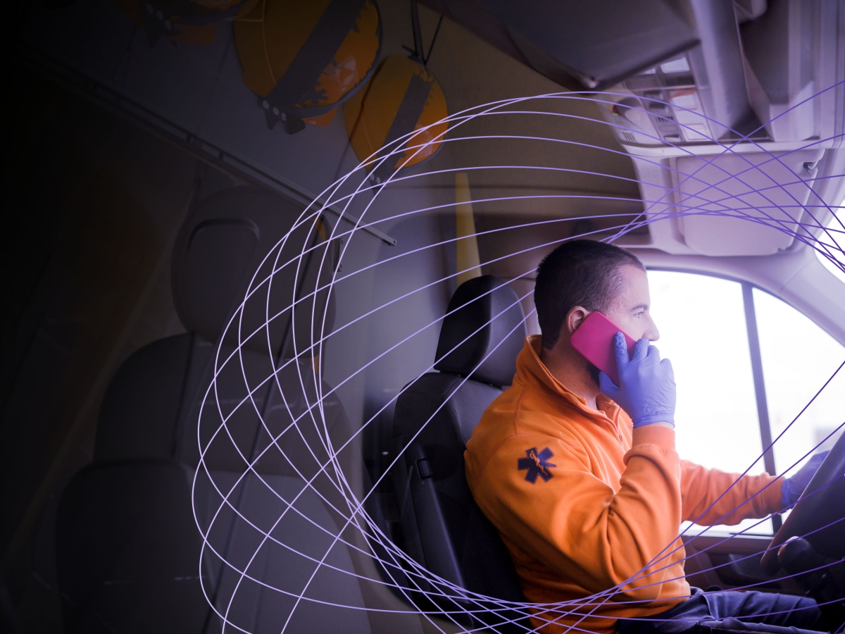 ambulance driver using cellphone