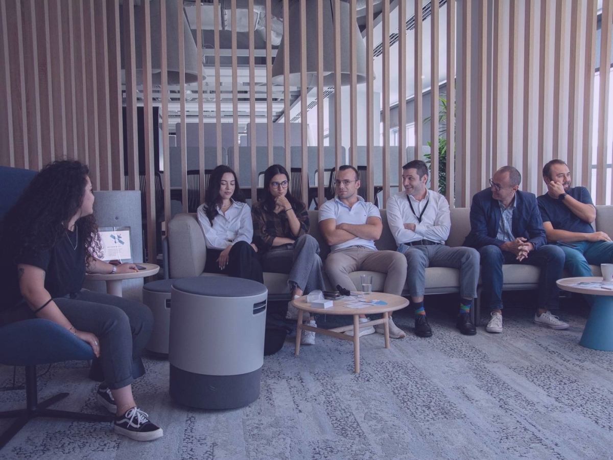 Interns in a meeting