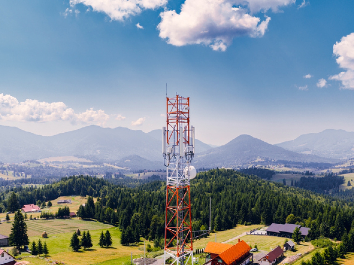 Cell tower in a remote location