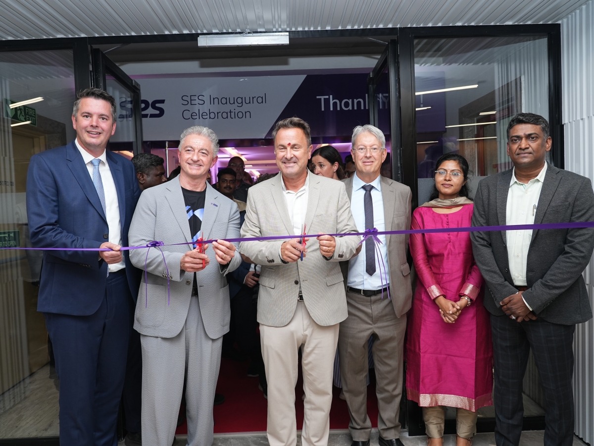 Image of dignitaries ribbon cutting at the new Chennai facility