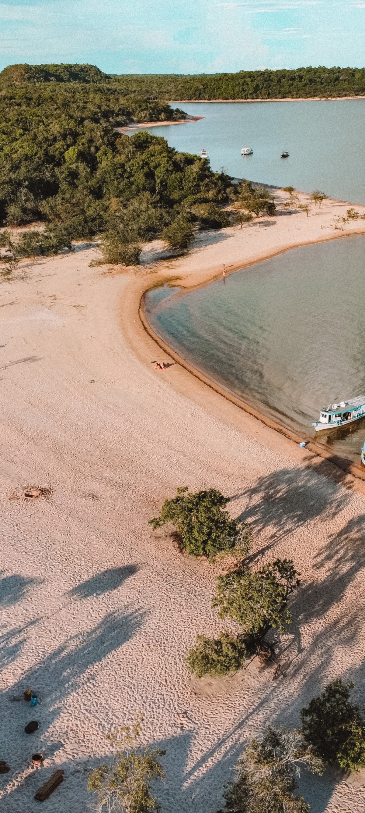 Landscape with beach and waterbodies